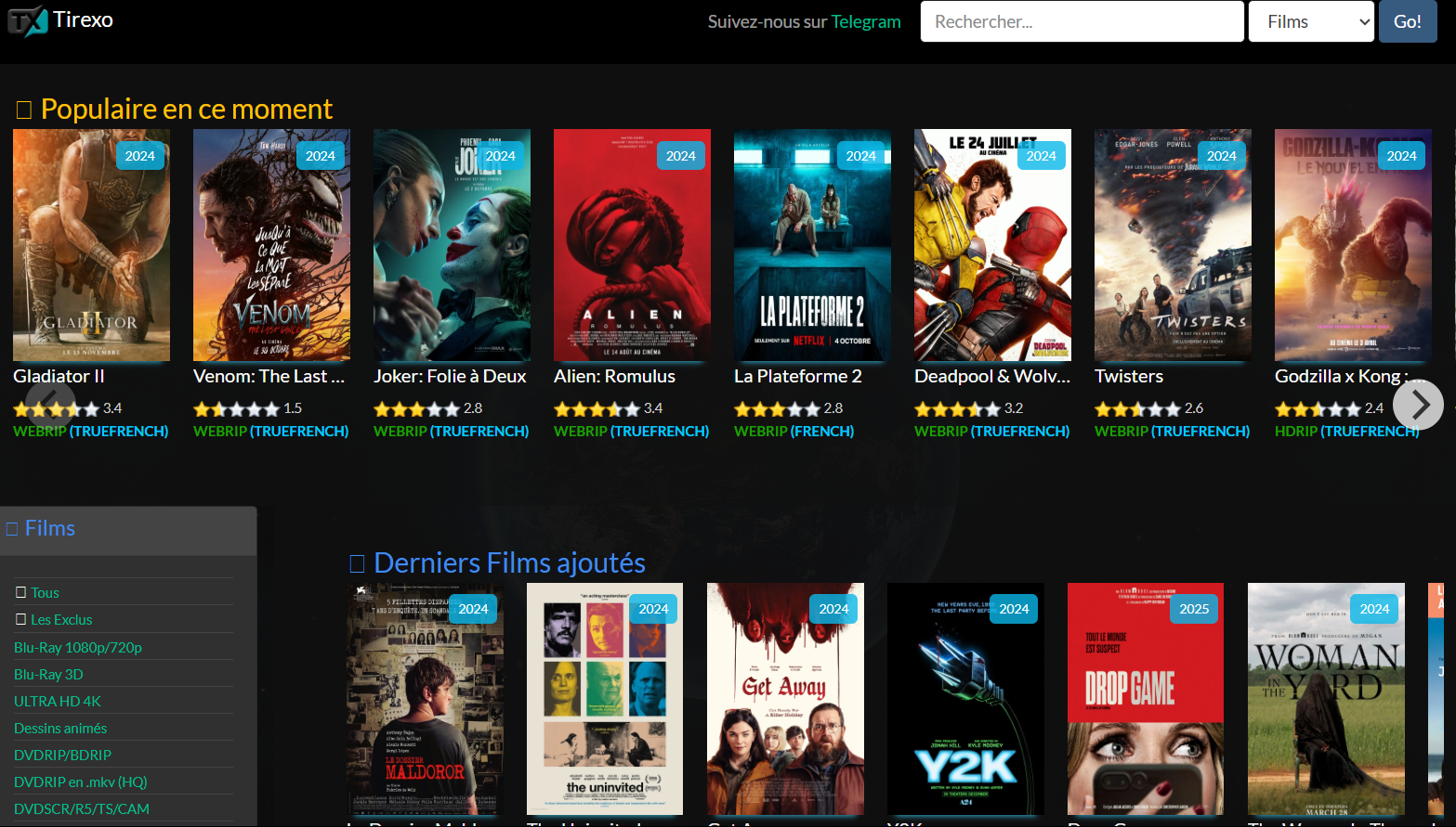 Tirexo Films et séries VF